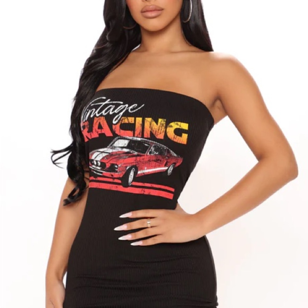Vintage Racing Ribbed Mini Dress - Picture 3 of 5